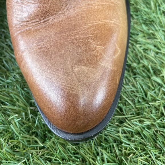 Vince Camuto Gravel Women’s Brown Leather Side Zip Heeled Ankle Boot Size 7 - Picture 13 of 16